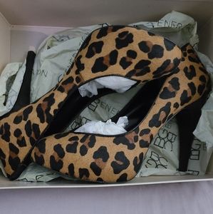 BCBGGeneration Pony Hair Leopard Print Pumps